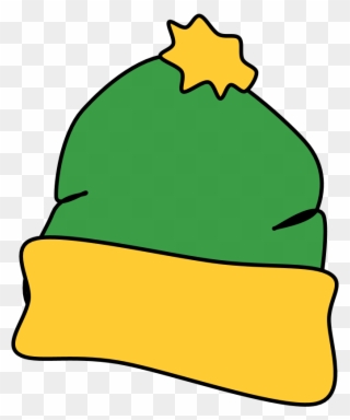 Hat, Winter, Green, Yellow, Style 2, Clipart