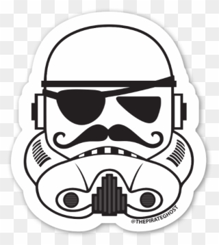 Pirateghost Trooper - Stormtrooper Black And White Clipart