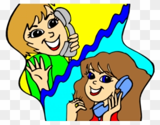 Phone Clipart Talk - Talking On The Phone Clipart - Png Download