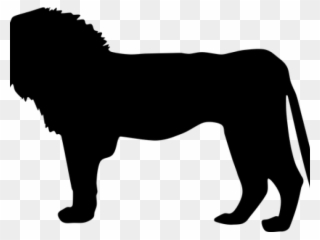 Big Cat Clipart Silhouette - Male Lion Silhouette - Png Download