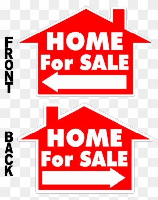 Home For Sale House Shaped Yard Sign - Safety Banner Clipart