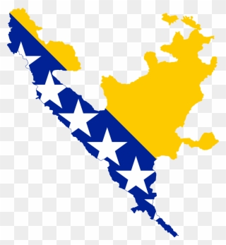 Bosnia And Herzegovina Flag Png Transparent Images - Bosnia And Herzegovina Map Png Clipart