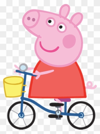 Newer Peppa Pig Pictures - Peppa Pig On A Bike Clipart