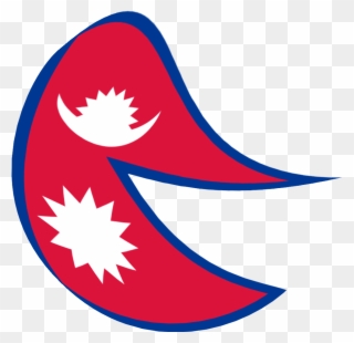 Flag Of Nepal, But It's A Circle And It Looks Also - Nepal Ko Jhanda Clipart