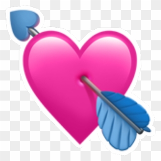 Remixed Heart Emoji Pink Love Blue - Pink Heart Emoji Iphone Clipart