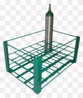 Heavy Duty Oxygen Cylinder Rack For 24 D Or E Style Clipart
