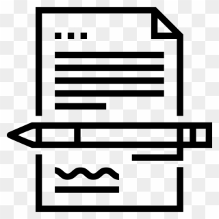 Signing Contract Comments - Icon Of Quality Work Clipart