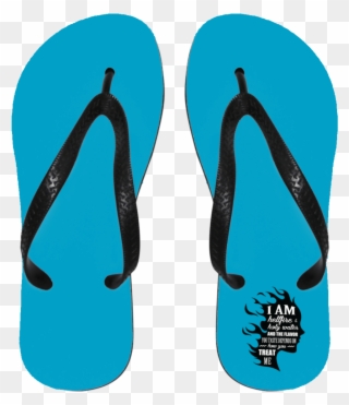 I Am Both Hellfire And Holy Water Flip Flops - Clothing Clipart