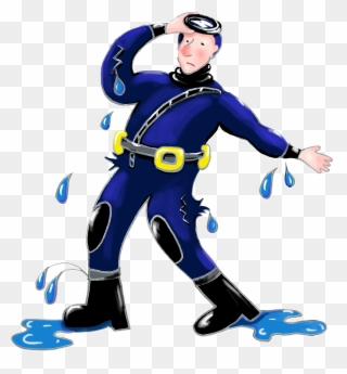 Make Sure Your Suit Is Dry - Drysuit Inflation Clipart