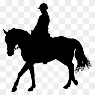 Horse And Rider Silhouette - Rider Silhouette Clipart