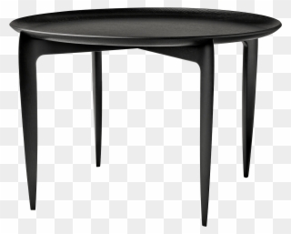 Tray Table Large In Black Coloured Oak - Fritz Hansen Table Png Clipart