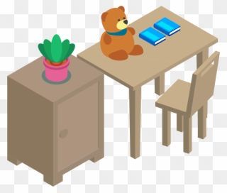 Table Chair Cupboard Toy Png And Vector Image - Coffee Table Clipart