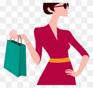 Women Bag Clipart Tall Woman - Shopping Vector Png Transparent Png