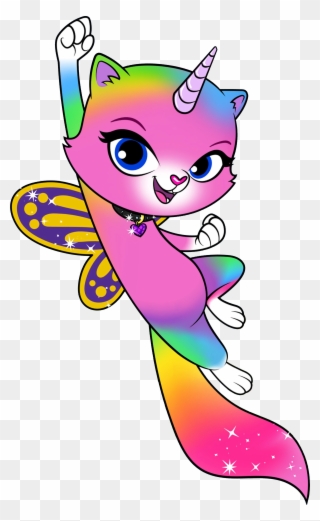 Felicity - Rainbow Butterfly Unicorn Kitty Nickelodeon Clipart