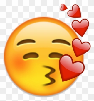 Iphone Sticker - Blushing Kissing Emoji Clipart
