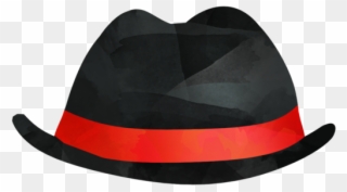 Black Fedora - Hats Off Clipart