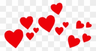 Red Hearts Heart Crown Crowns Heartcrown Heartcrowns - Corazones De Whatsapp Png Clipart