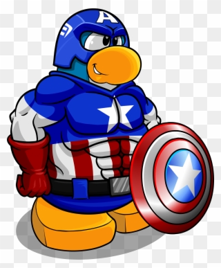 Captain America Clipart File - Club Penguin Captain America - Png Download