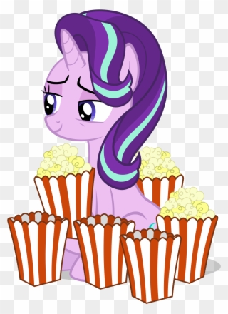 Derpibooru Costs Over $25 A Day To Operate - Starlight Glimmer Eating Popcorn Clipart