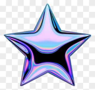 Holo Holographic Shootingstar Stars Star Emoji Iridesce - Vaporwave Png Clipart