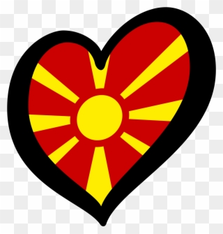 Macedonia Del Norte En El Festival De La Canción De - Macedonian Flag Heart Clipart