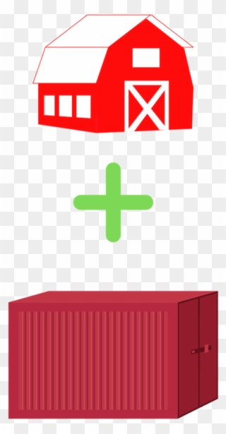7 Reasons To Build A Barn With Shipping Containers - Cross Clipart