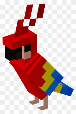 Scarlet Macaw - Minecraft Red Parrot Clipart