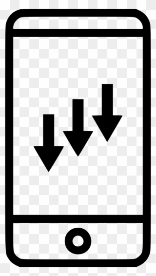 Interest Rate Arrows Down Low Cell Phone Comments - Cell Phone Data Icon Clipart