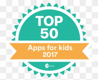 Top 50 Apps For Kids - Best App Badge Clipart