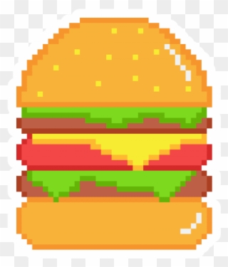 Pixel Art Burger Stickers Rick Grimes Pixel Art Clipart