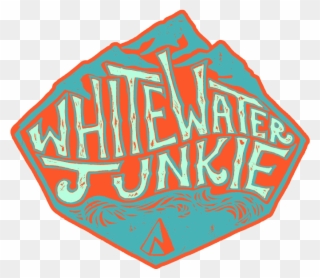 Whitewater Junkie Sticker - Illustration Clipart