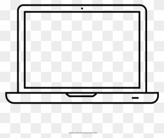 Macbook Pro Coloring Page - Line Art Clipart