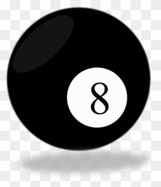 Big Image - 8 Ball Black And White Clipart