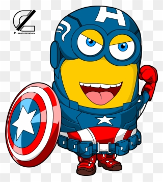 Captain America Clipart Minion - Minions Captain America - Png Download
