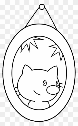 Cute Cat Portrait Coloring Page Free Clip Art - Coloring Book - Png Download