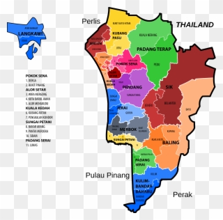 Big Image - Penang Kedah Perlis Map Clipart