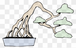 File - Bonsai Wurzelstamm-form - Svg - Bonsai Styles Clipart