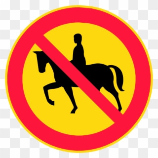 Finnish Traffic Signs - Horse Riding Clipart