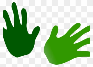Handprint Clipart Lime Green - Sign - Png Download