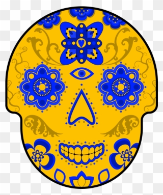 This Skull Uses Colors That Are On Opposite Parts Of - Circle Clipart