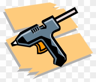 Vector Illustration Of Electric Hot Adhesive Glue Gun - Power Tools Clip Art - Png Download