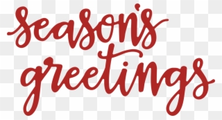 Season's Greetings - Calligraphy Clipart
