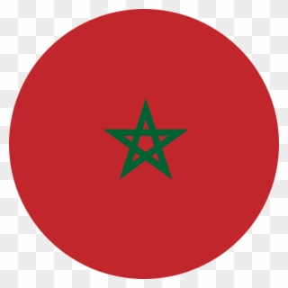 Morocco Flag Icon - Circle Clipart