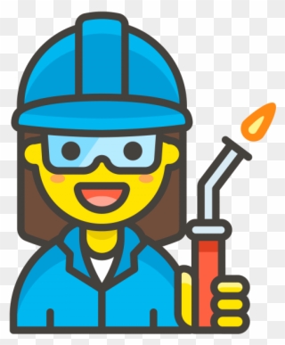 Woman Factory Worker Emoji - ตัว การ์ตูน พนักงาน โรงงาน Clipart
