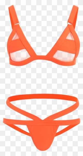 Banded Unlined Thong Bathing Transparent Background - Lingerie Top Clipart