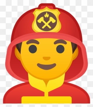 Man Firefighter Icon - Firefighter Emoji Clipart