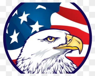 Drawn American Flag Transparent Background - American Eagle Clipart