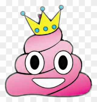 Princess Sticker - Pink Poop Emoji Clipart - Png Download
