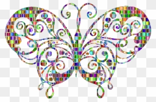 Colorful, Prismatic, Chromatic Butterfly Images, Free - Butterfly Clipart