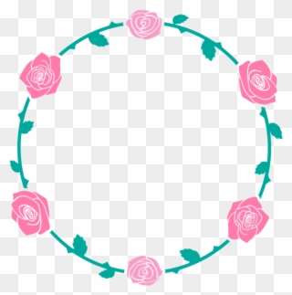 Circulo Flor Rosa Png Clipart
